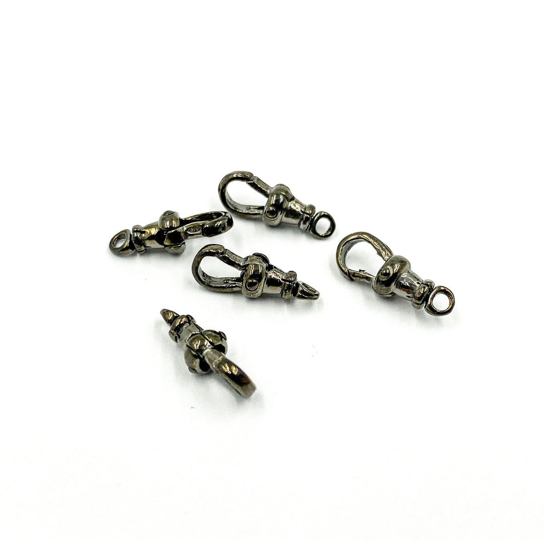 0925ALB2BR. Black Rhodium Sterling Silver Swivel Clasp