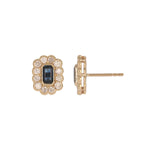 Load image into Gallery viewer, EFI54128. 14k Solid Gold Diamond and Gemstone Studs Earrings