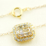 Load image into Gallery viewer, 14k Solid Yellow Gold Cable Link Necklace with Diamonds. PFF32462
