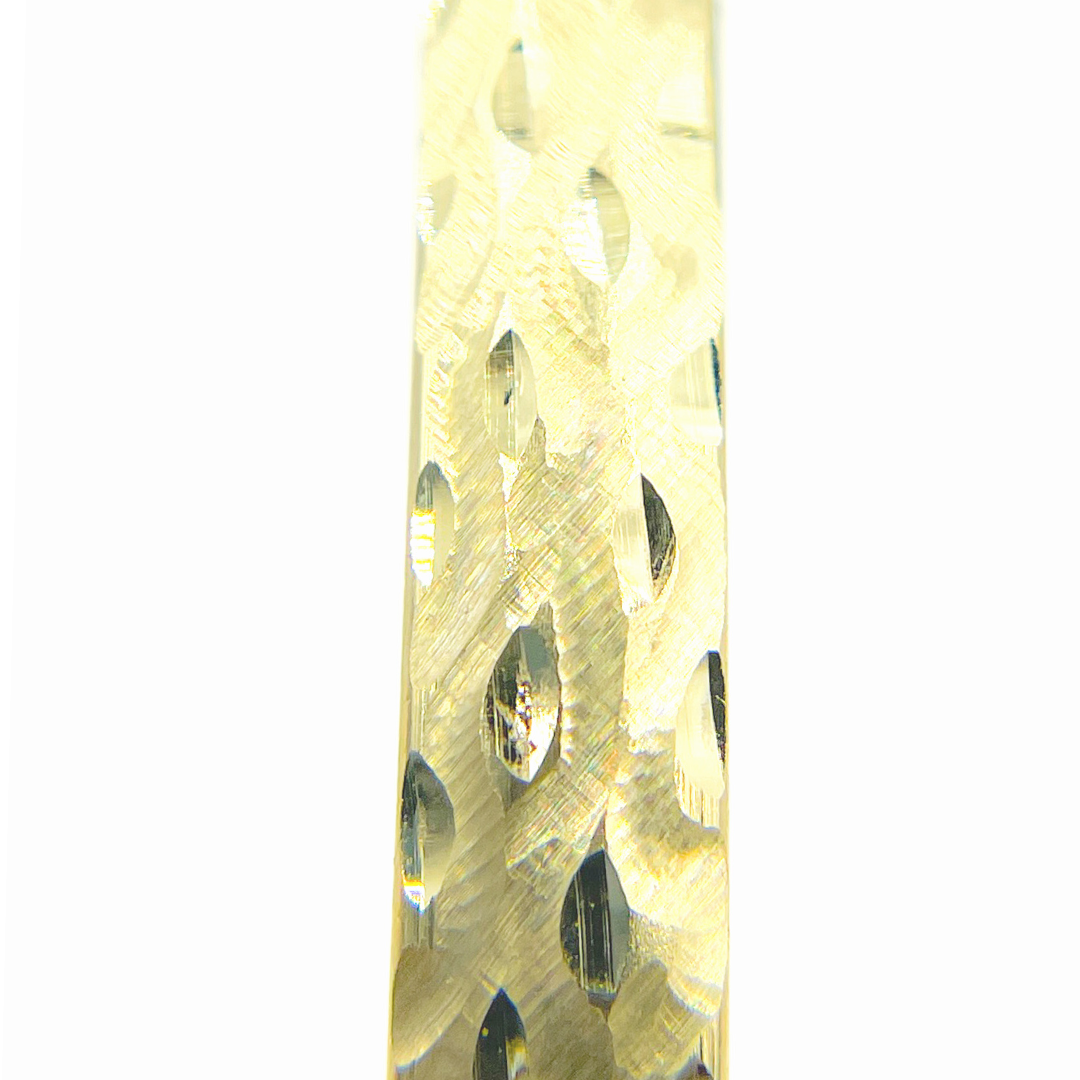 14K Solid Gold Matte Textured Bangle. Bangle14