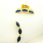 Load image into Gallery viewer, 14k Solid Gold Blue Sapphire Studs. EFF51815BS
