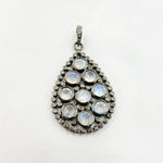 Load image into Gallery viewer, DSP05. Diamond Silver Gemstone Drop Pendant
