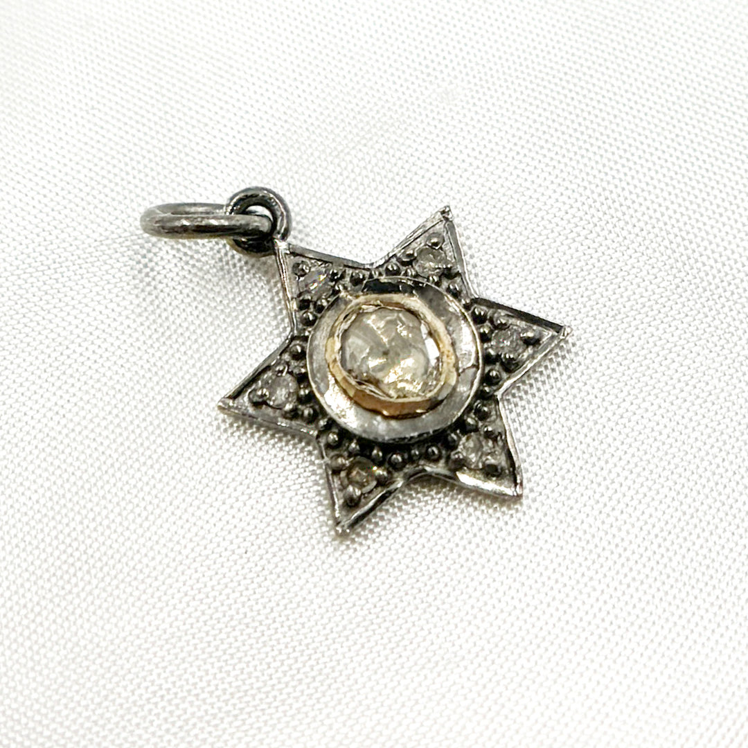 DC406. Diamond Star Pendant with Polki Diamond