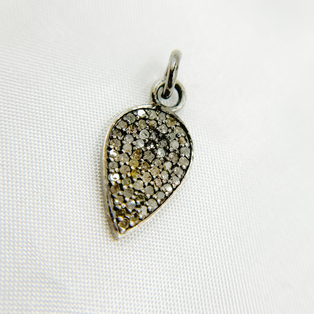 DC298. Diamond Sterling Silver Drop Charm