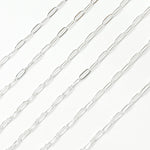 Load image into Gallery viewer, 1606FSS. Sterling Silver Flat Paperclip Chain
