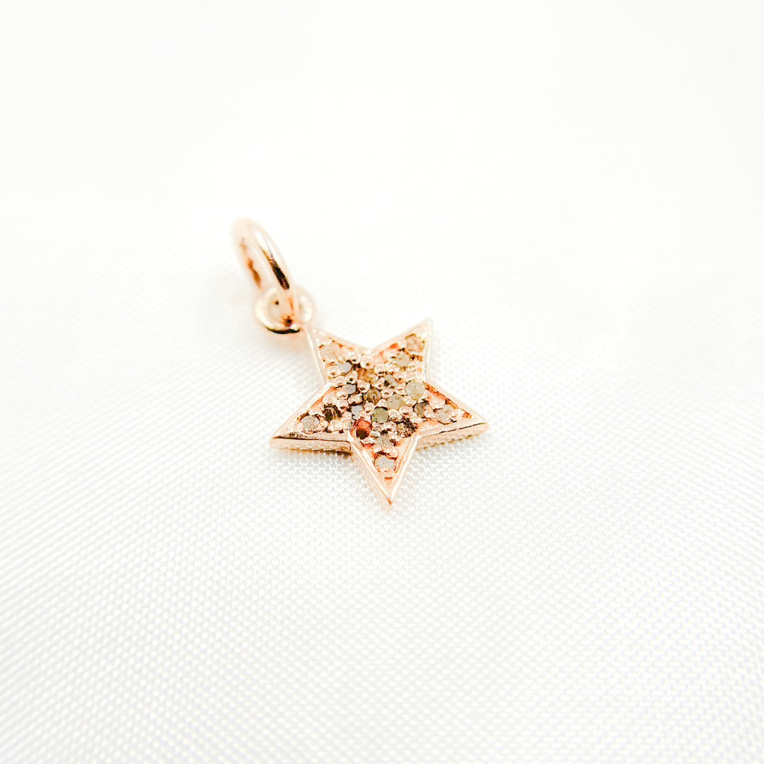 DC396. Diamond Sterling Silver Star Charm