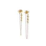Load image into Gallery viewer, CE96388TQ5. 14k Solid Gold Diamond and Turquoise Dangle Earrings

