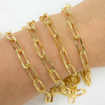 Load image into Gallery viewer, Gold Plated Sterling Silver Textured Paperclip Chain