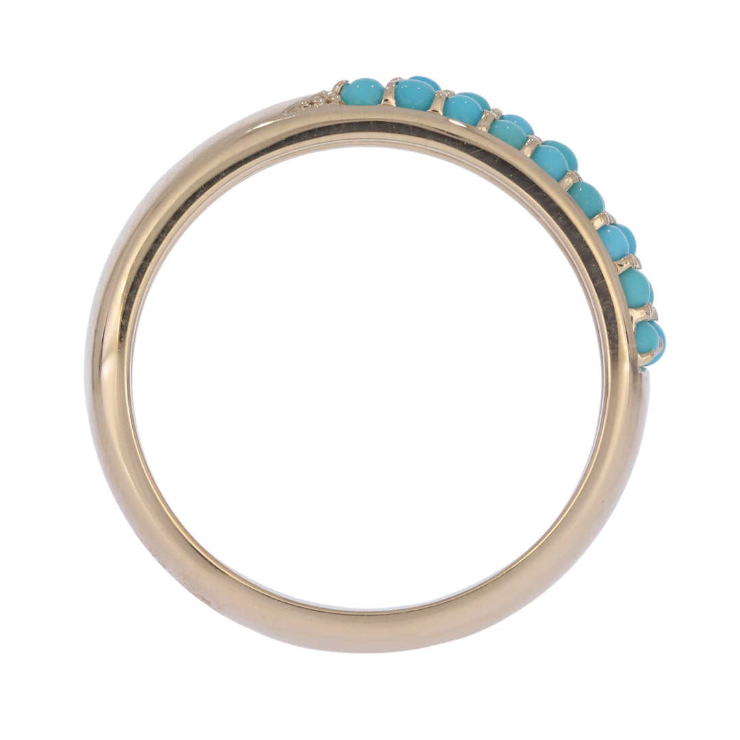 RAZ02826TQ. 14k Solid Gold Turquoise Fancy Ring