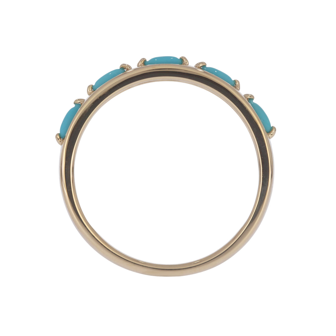 CR97432TQ4X2. 14k Solid Gold Turquoise Fancy Ring