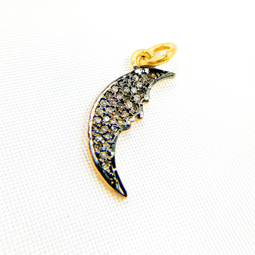 DC405. Diamond Sterling Silver Moon Charm