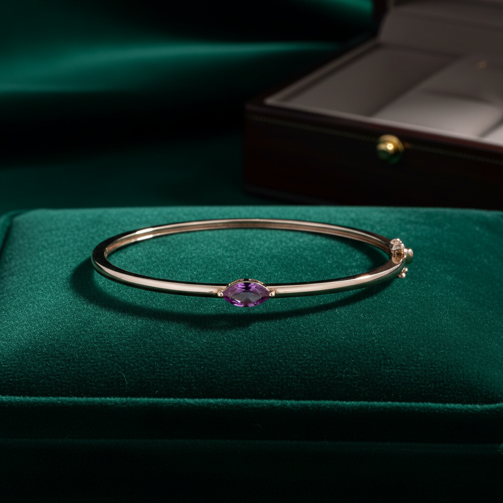 CB97291PS9X5.  14K Pink Sapphire Bangle
