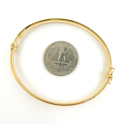 Bangle7. 14K Solid Gold Smooth Bangle