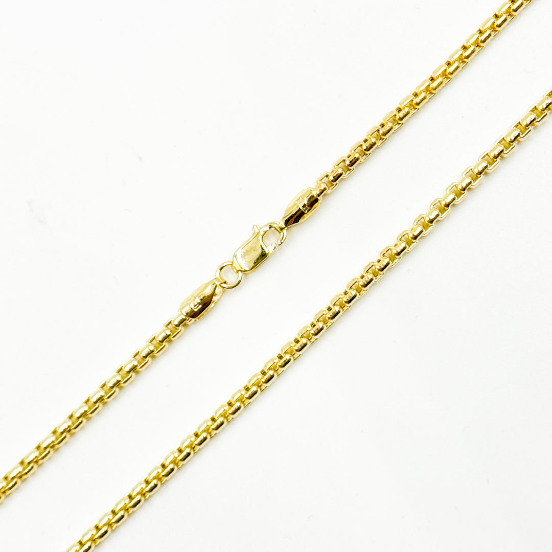 135HVI0934000. 14k Solid Yellow Gold Venetian Box Link Chain