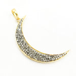 Load image into Gallery viewer, DP1001. Diamond Sterling Silver Moon Pendant
