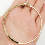 Load image into Gallery viewer, 14K Solid Gold Bangle with Diamonds. KG101
