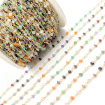 Load image into Gallery viewer, MGS19GP. Multi Gemstone Gold Plated Sterling Silver Wire Chain