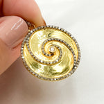 Load image into Gallery viewer, DP685. Diamond Sterling Silver Round Spiral Pendant
