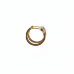 Load image into Gallery viewer, HP404198. 14k Solid Gold Diamond and Gemstone Snake Hoop Earrings