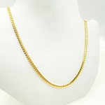 Load image into Gallery viewer, 100R04GGA3. 14K Solid Yellow Gold Flat Curb Link Necklace
