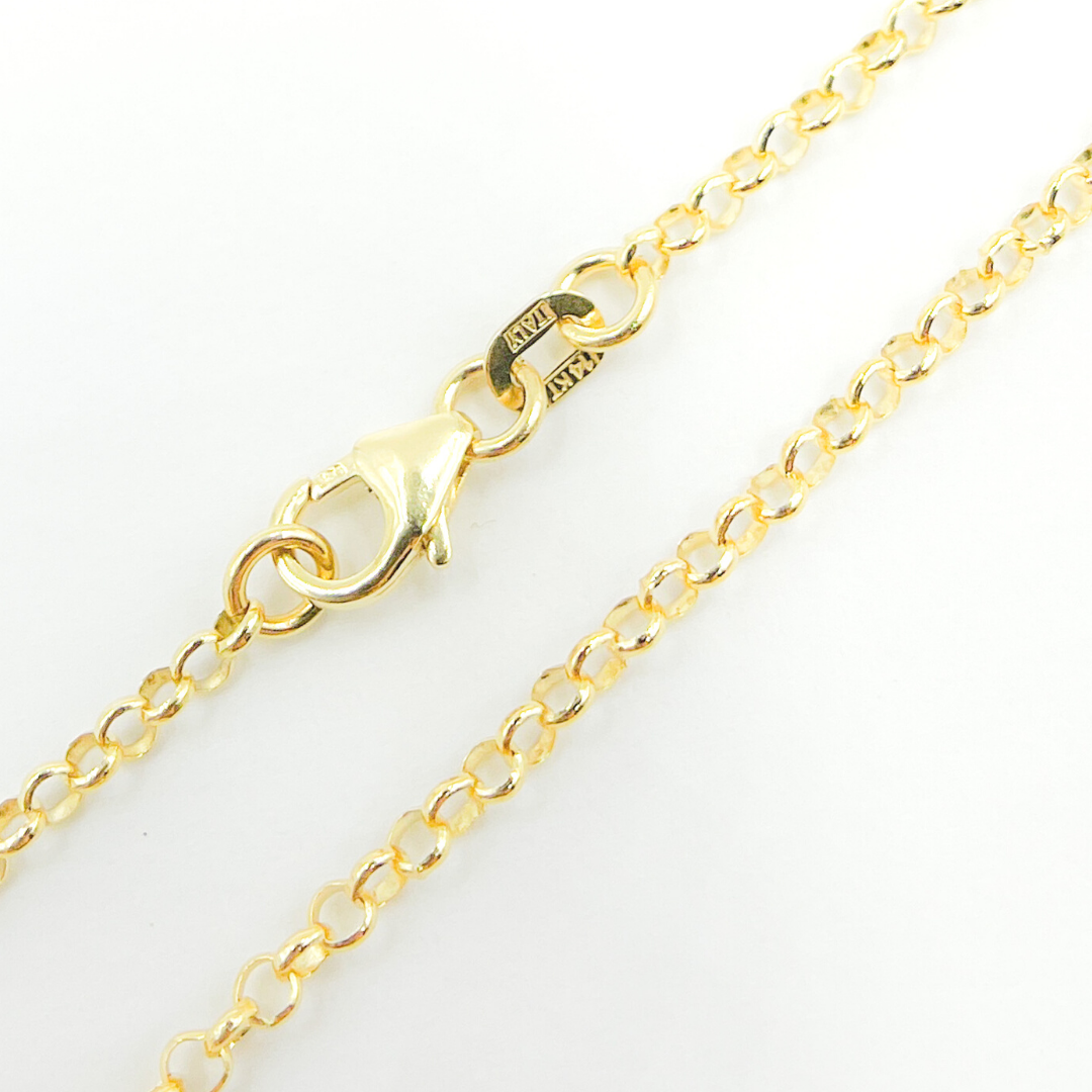 14K Solid Gold Rolo Chains