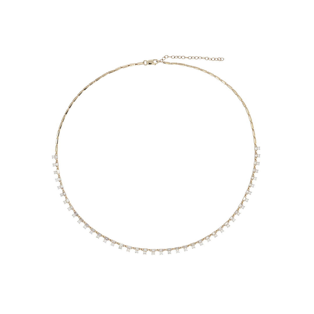 NFR72690. 14K Solid Gold Diamond Necklace