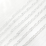 Load image into Gallery viewer, 925 Sterling Silver Smooth Oval Link Chain. V191SS
