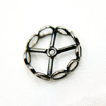 Load image into Gallery viewer, DC736. Diamond Sterling Silver Round Spacer Bead
