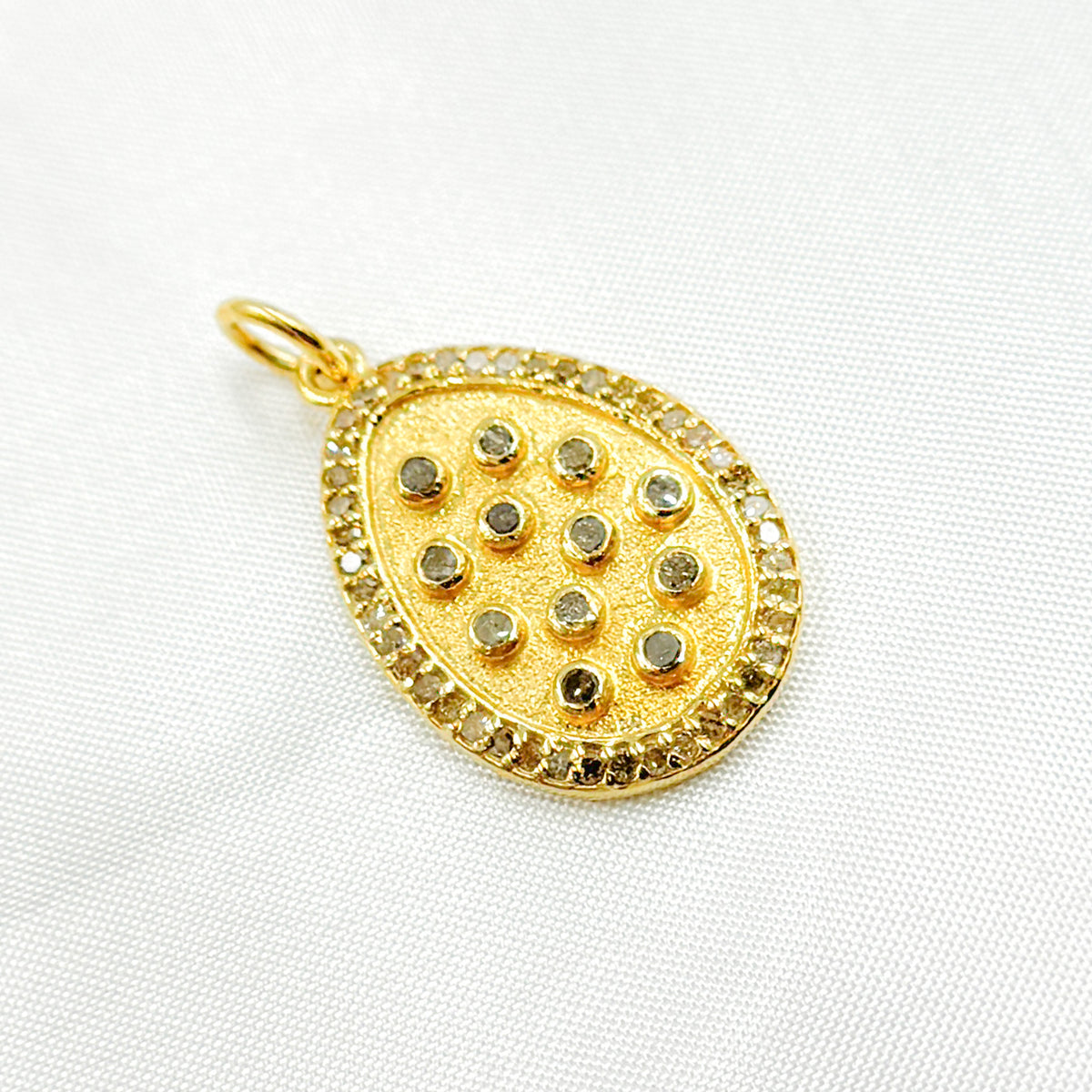 Silver Drop Pendant with Gemstone