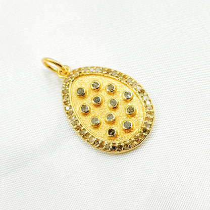 Silver Drop Pendant with Gemstone