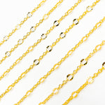 Load image into Gallery viewer, V304GF. 14k Gold Filled Cable and Diamond Cut Marina Link Chain