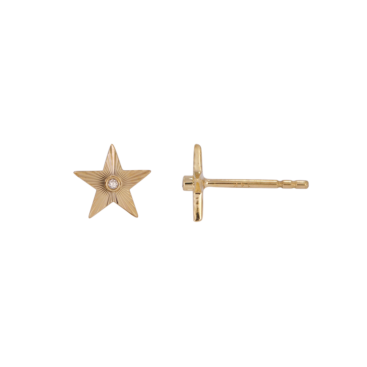 14K Gold Diamond Star Jewelry Set
