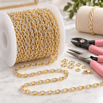 Load image into Gallery viewer, XM/2911PTXE/SP. 14k Gold Filled Smooth and Silver Textured Cable Link Chain