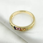 Load image into Gallery viewer, 14K Solid Gold Diamond and Multi Sapphire Band Ring. RN412836
