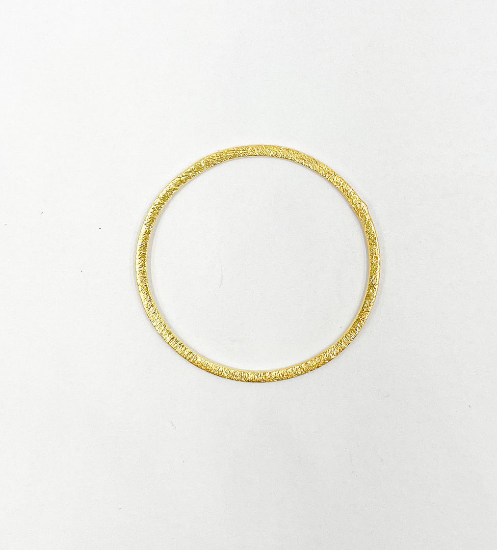 Gold Plated 925 Sterling Silver Connector Circle 35 mm. GPBS6