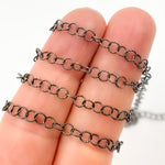 Load image into Gallery viewer, V265BR. Black Rhodium Sterling Silver Twisted Cable Chain
