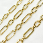 Load image into Gallery viewer, Gold Plated 925 Sterling Silver Smooth Long &amp; Short Links Chains
