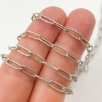 Load image into Gallery viewer, 2903FOX. Oxidized Sterling Silver Flat Paperclip Chain
