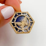 Load image into Gallery viewer, Shop Now Gold Hexagon Butterfly Pendants