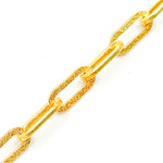 Load image into Gallery viewer, X30GP. Gold Plated Sterling Silver Matt Flat Paperclip Chain
