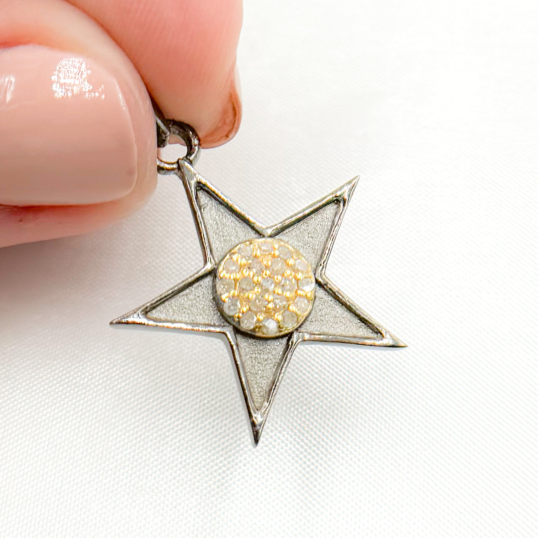 DP773. Diamond Sterling Silver Star Pendant