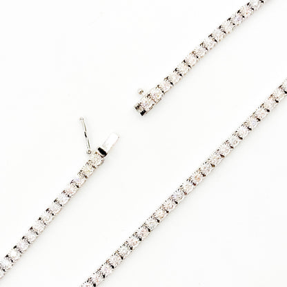NFS71363. 14K Solid Gold Diamond Tennis Necklace