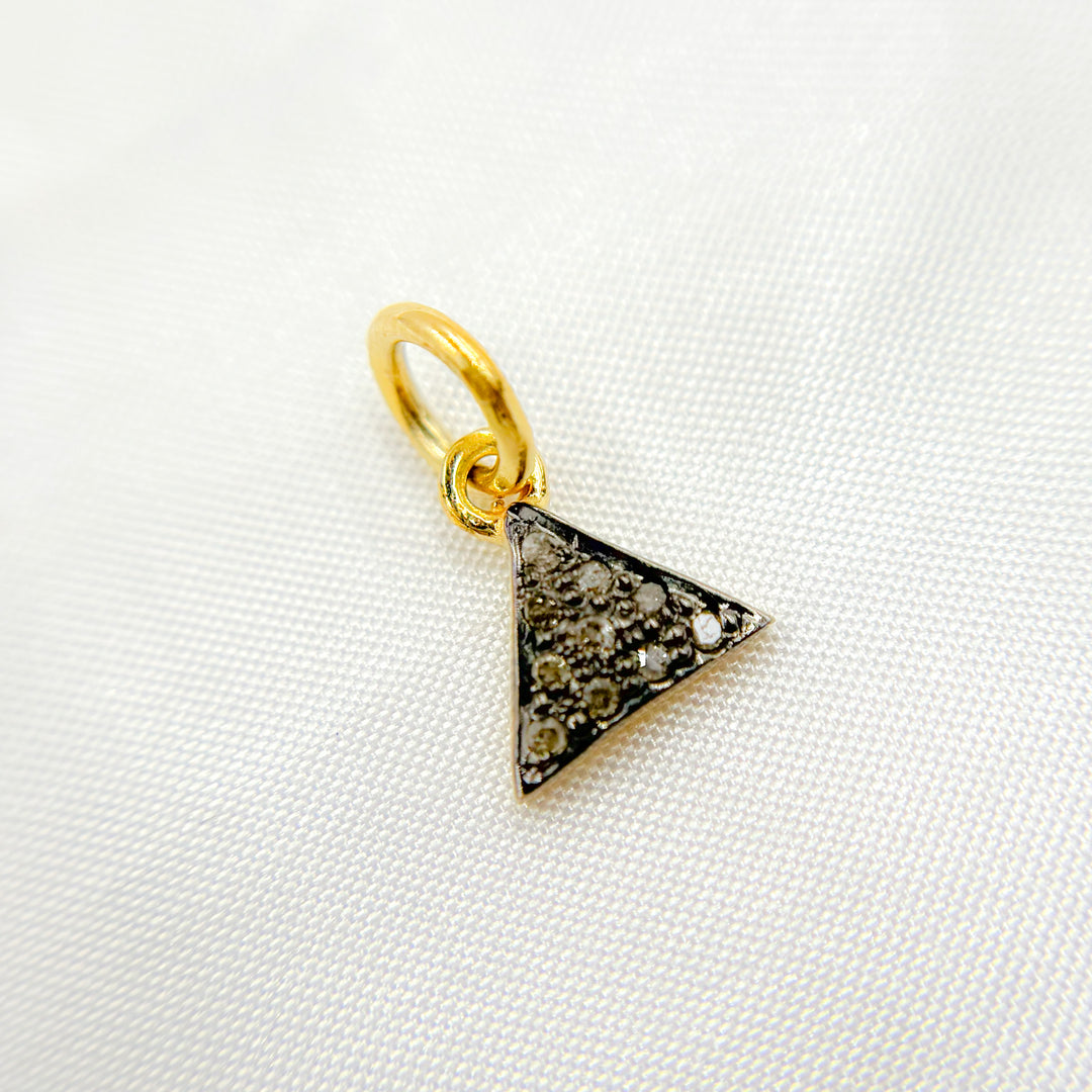 DC256. Diamond Sterling Silver Triangle Mini Charm