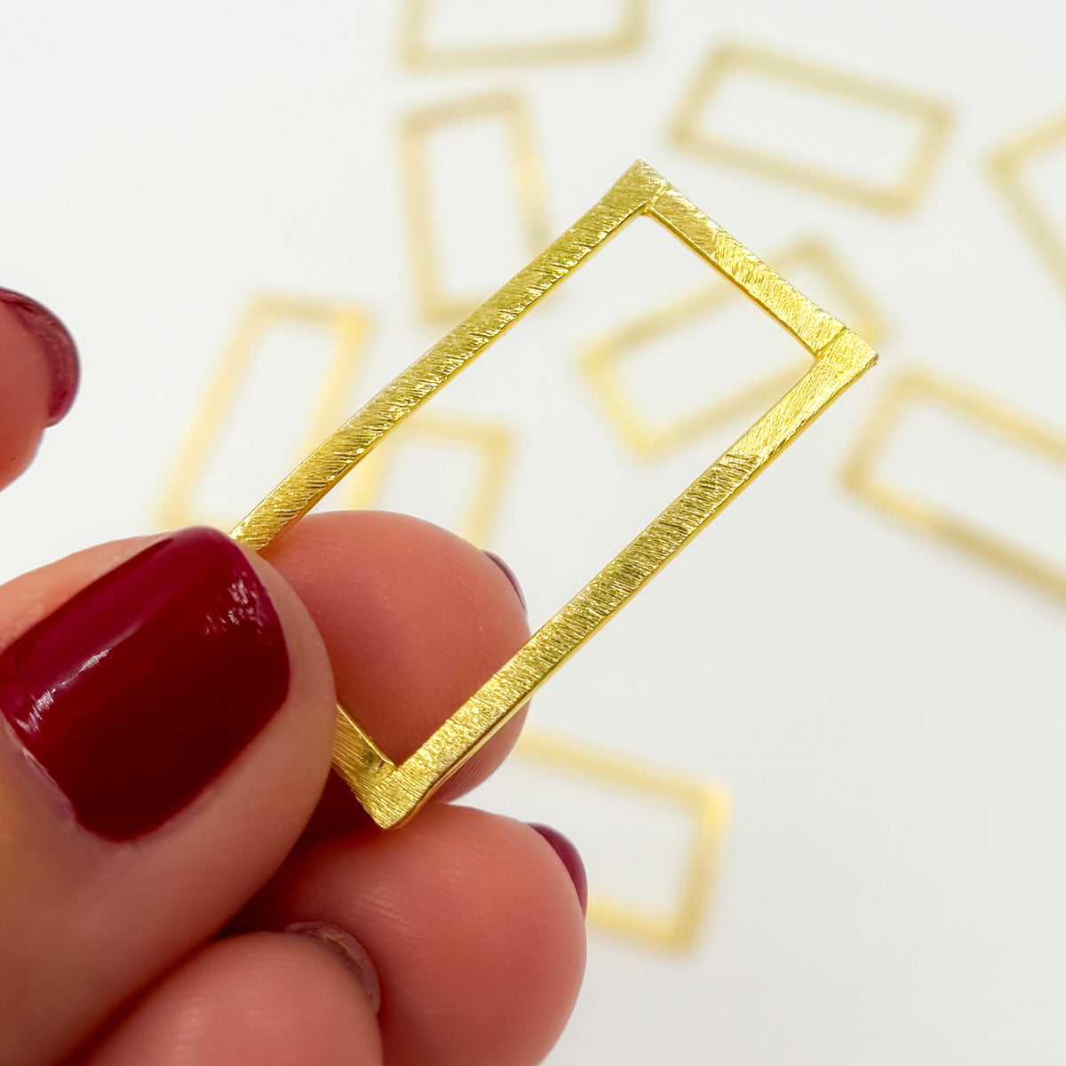 Gold-plated Sterling Silver Brushed Connectors