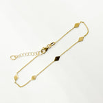 Load image into Gallery viewer, BR5085. 14k Solid Yellow Gold Rhomb Link Bracelet