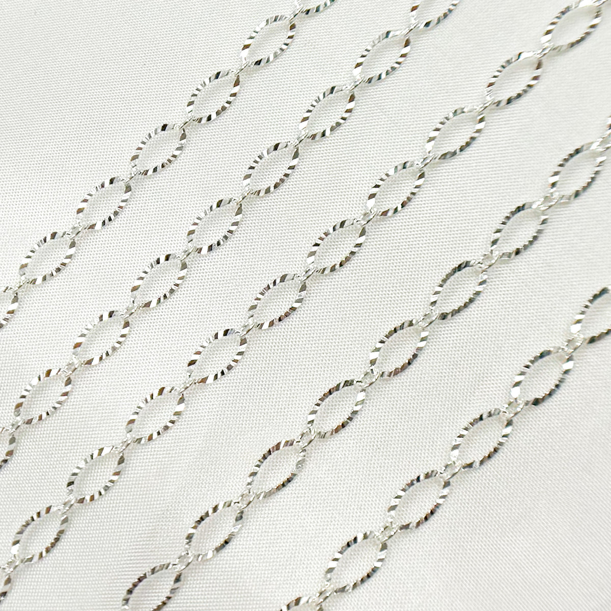 Diamond Cut Oval Cable Chains