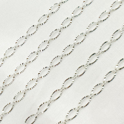 Diamond Cut Oval Cable Chains