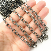 Silver Diamond Cut Cable Link Chain