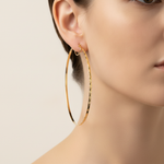 Load image into Gallery viewer, GER103. 14K Solid Gold Twisted Hoop Earrings