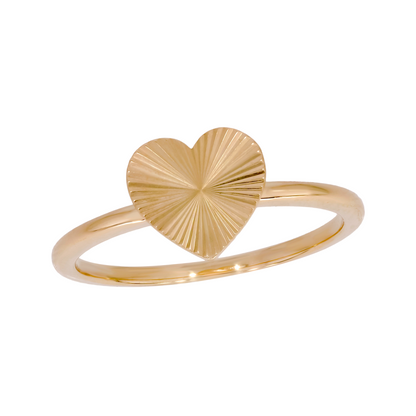 14k Solid Gold Heart Ring